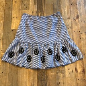 Leifsdottir Anthropologie embellished skirt